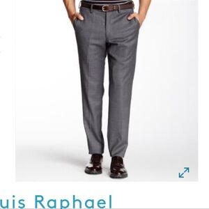 Louis Raphael tailored solid gray dress pants